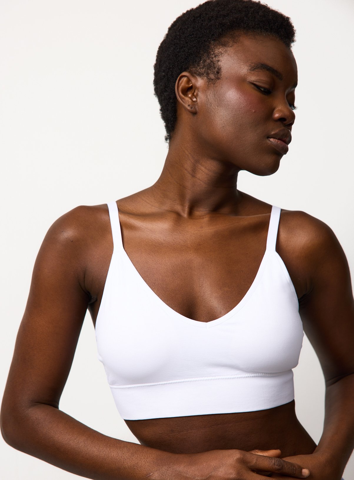 Mono Seamfree V Neck Bralette 3 Pack L - Image 2 thumbnail